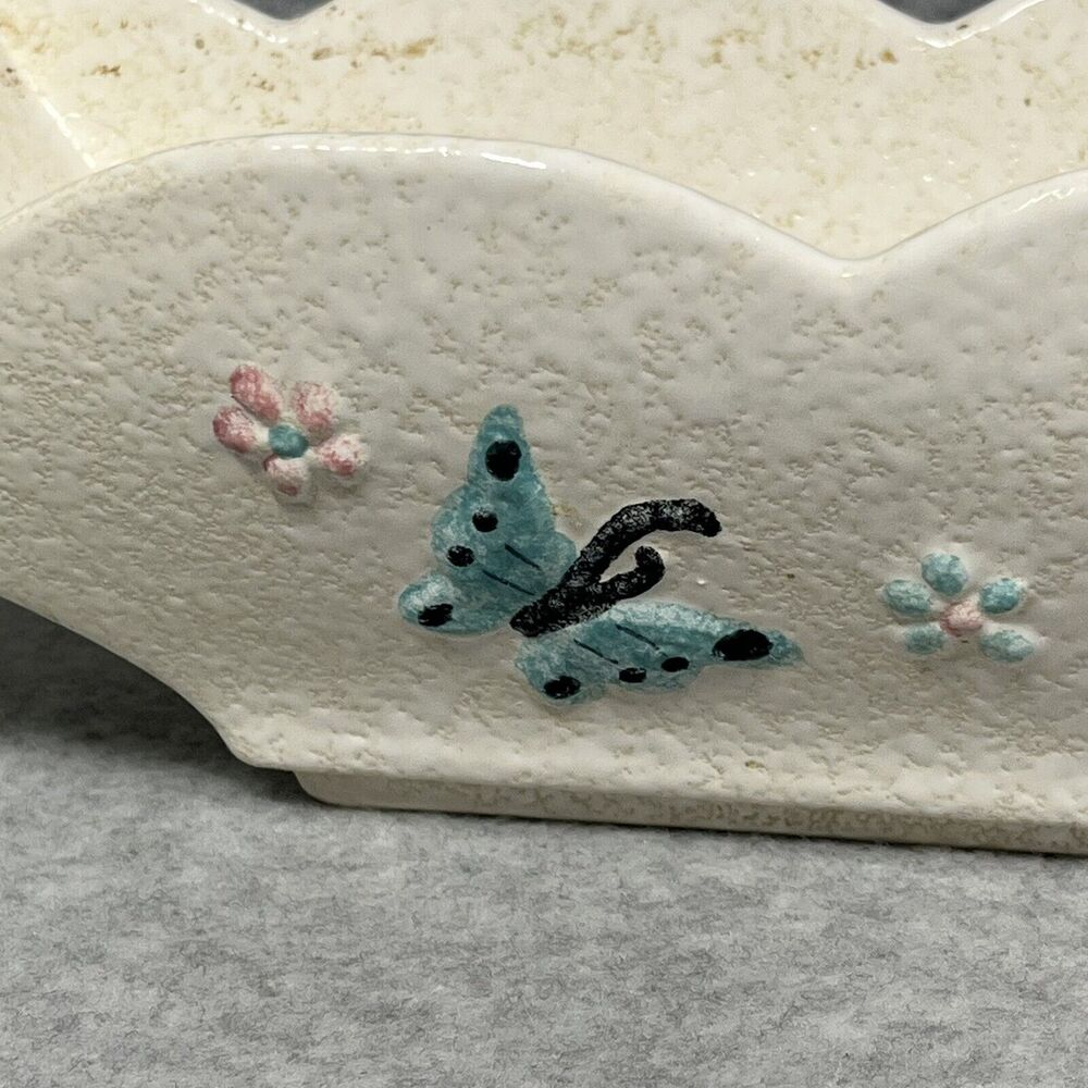 Vtg White‎ Hull Pottery Butterfly Planter Window Box MCM Centerpiece 1956 READ - Picture 3 of 16